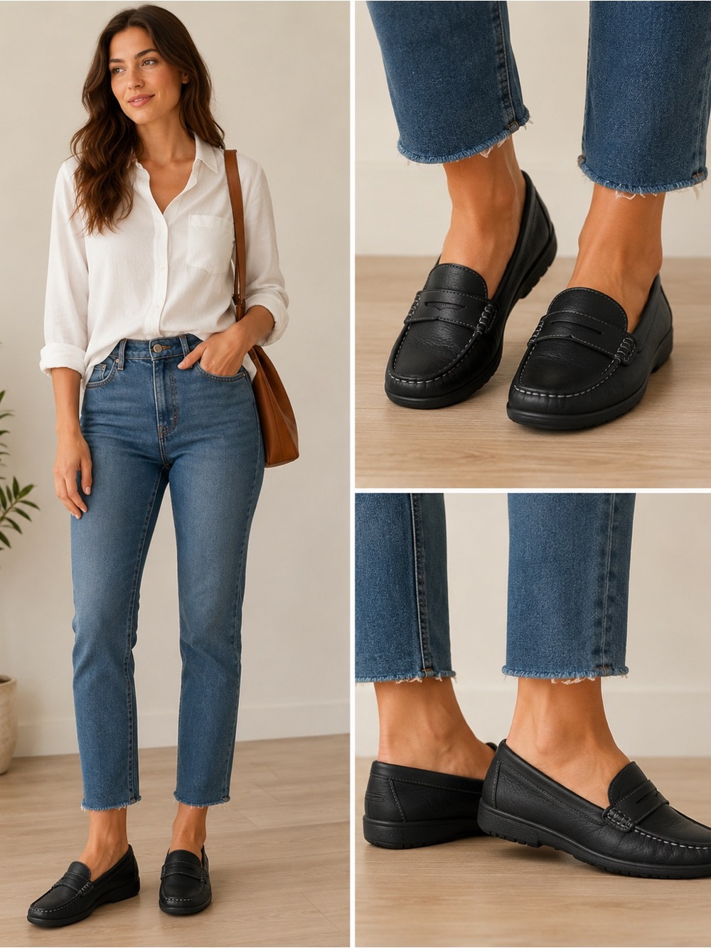 Soul Naturalizer Black Leather Loafers Comfort Slip On Moccasins Women’s